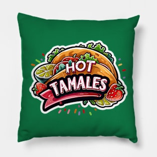 Mexican food lover colorful hot tamales Pillow