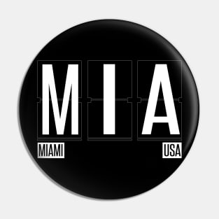 MIA - Miami Florida Airport Code Souvenir or Gift Shirt Pin