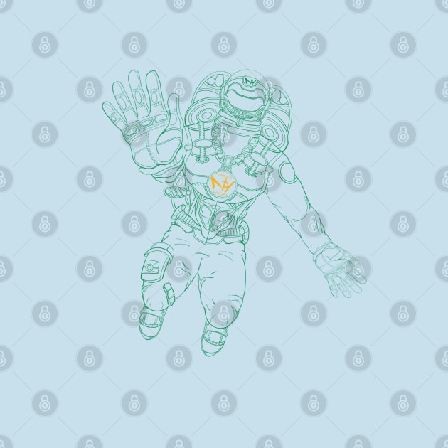 MHI Green Outline Spaceman by mylehighinternational