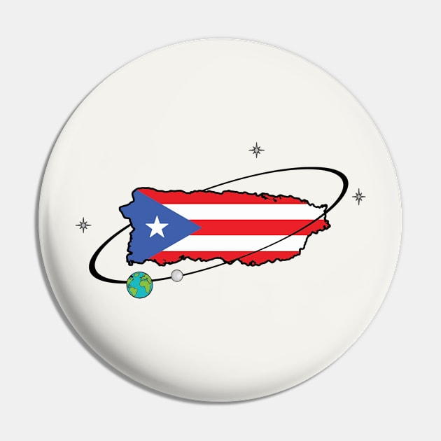 The World Revolves Around Puerto Rico Pin by Gallistico