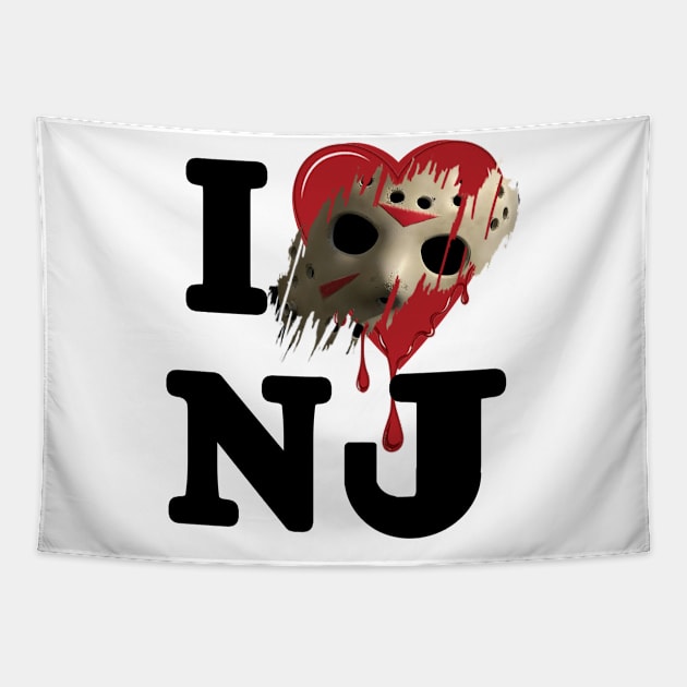 I Love New Jersey, Friday the 13th Tapestry by red-leaf