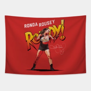 Ronda Rousey Rowdy Stance Tapestry