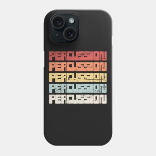 Retro 70s PERCUSSION Text Phone Case