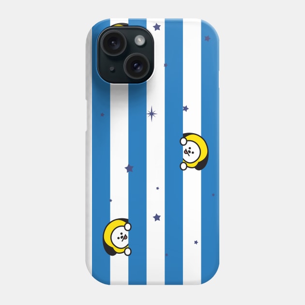 BT21 RJ Striped Pajamas Pattern Phone Case by ZeroKara