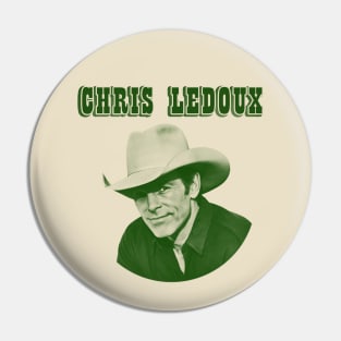 Chris LeDoux 33//green solid style, Pin