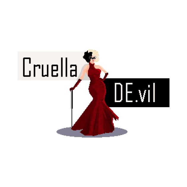 cruella de vil pixelart by aphro