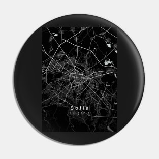 Sofia Bulgaria City Map dark Pin