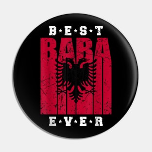 Mens Albanian Dad Fathers Day Vintage Albania Flag Shqiptar Baba Pin