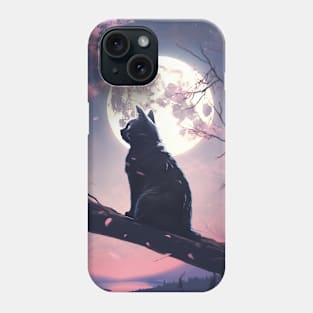 Kitty moon Phone Case