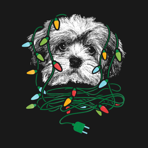 Disover Havanese Dog Christmas Lights - Havanese Dog Christmas Lights - T-Shirt