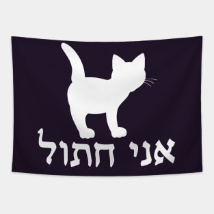 I'm A Cat (Hebrew, Masculine) Tapestry
