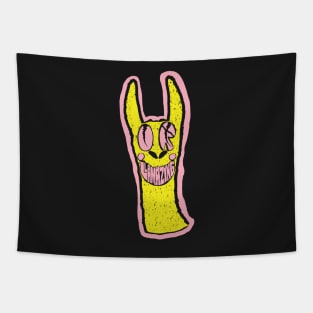 UR LLAMAZING You Are Amazing Smiling Llama Face word art Pink Version Tapestry