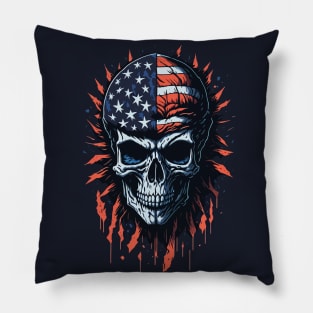 American Skull Pillow