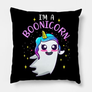 Ghost Unicorn Halloween Boonicorn Pillow