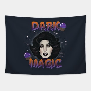 Dark Magic Witch Happy Hallowen Tapestry