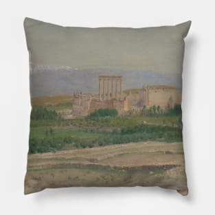 View of Baalbek by Frederic Edwin Church Pillow