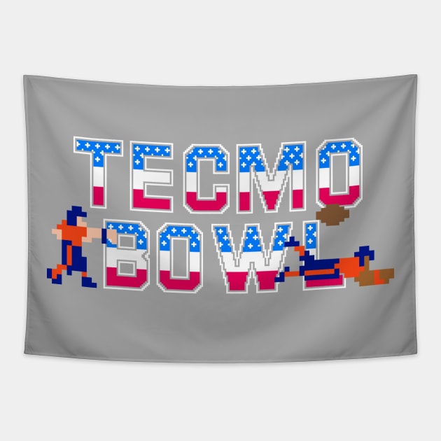 Tecmo Bowl - Denver Tapestry by The Pixel League