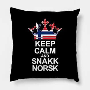 Keep Calm And Snakk Norsk (Norge) Pillow