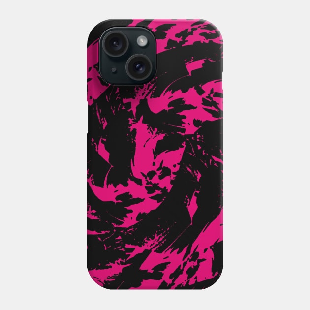 Pink and Black Paint Splatter Graffiti Phone Case by BigTexFunkadelic