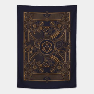 Mechanical 20 Sided Polyhedral Dice Steampunk Retro Tapestry