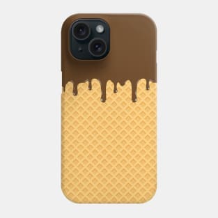 Ice cream Waffle with Chocolate Ice Cream Phone Case