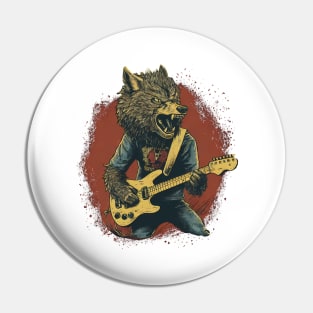 The wolf plays guitar Pin