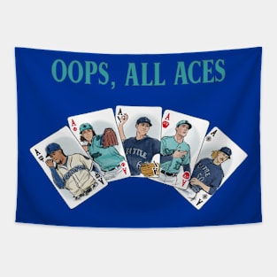 Oops, All Aces (Fan) Tapestry