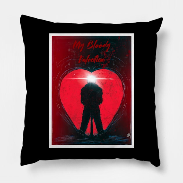 My Bloody Valentine Pillow by forcefedartanddesign