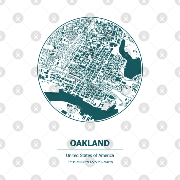 Oakland city map coordinates by SerenityByAlex