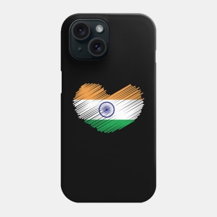 India Flag Heart Design Phone Case