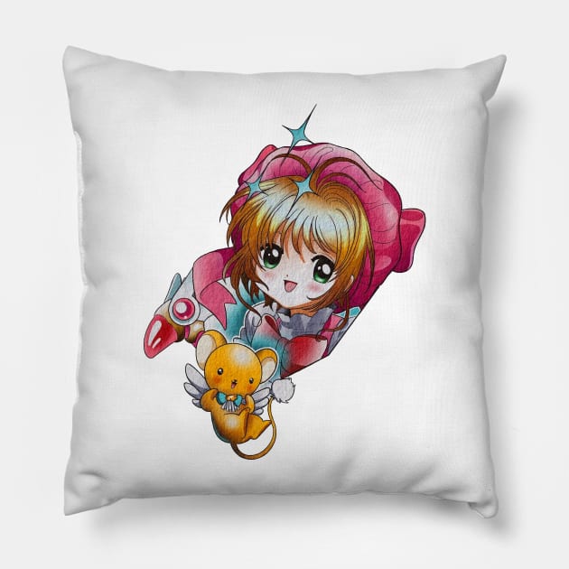 cardcaptor sakura Pillow by Stephanie Francoeur Art