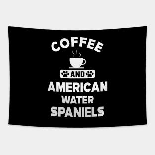 American water spaniel - Coffee and american water spaniel Tapestry