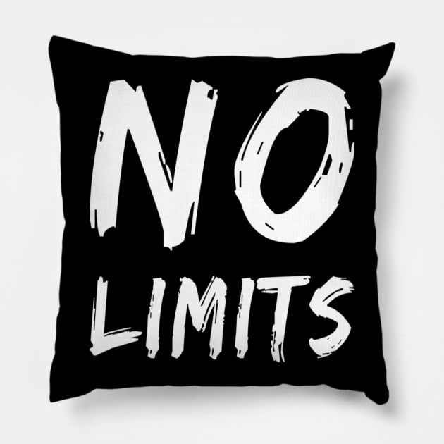 No Limits | Limitless Motivational Design Pillow by DesignsbyZazz