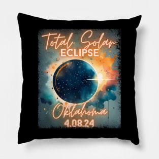 Total Solar Eclipse 2024 Oklahoma Art Science Men Women Kids Pillow