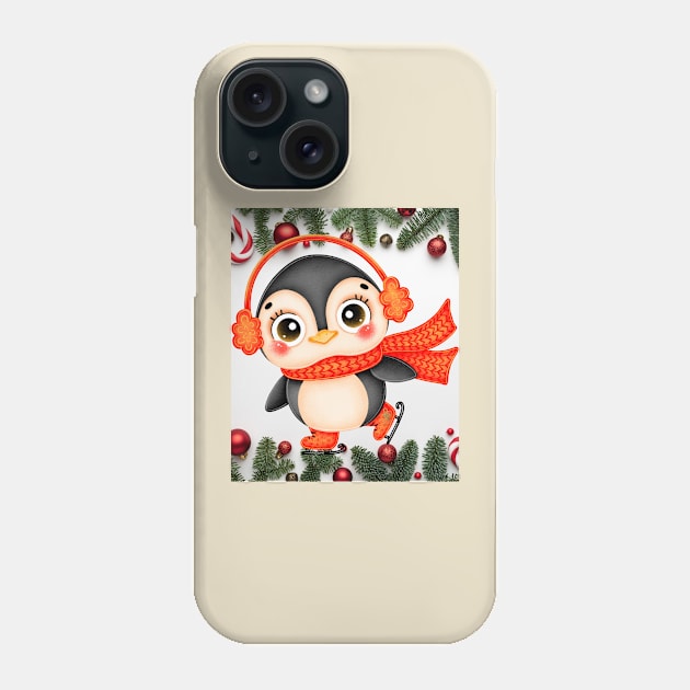 Penguin Holidays Phone Case by LibrosBOOKtique