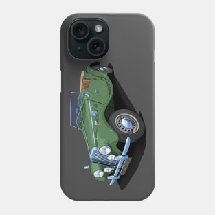 1954 MG TF sports car in almond green Phone Case