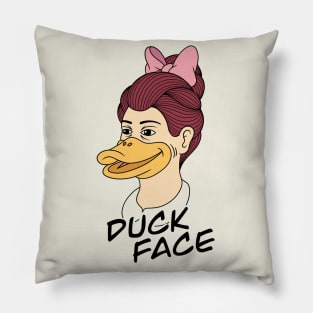 Duck face girl Pillow