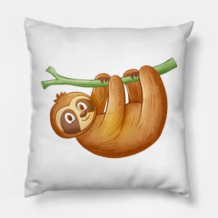 Sloth hand Drawn Cute Pillow