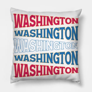 TEXT ART USA WASHINGTON Pillow