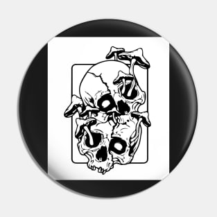 Skull Mushroom Pin