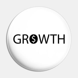 Financial growth artistic typographic logo Pin