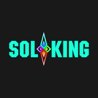 SOL KING LOGO - LIGHT BLUE TEXT T-Shirt