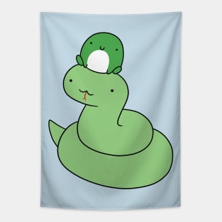 Snake and Little Frog Tapestry