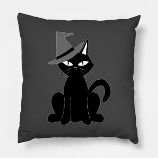 CAT AND AWITCH HAT Pillow