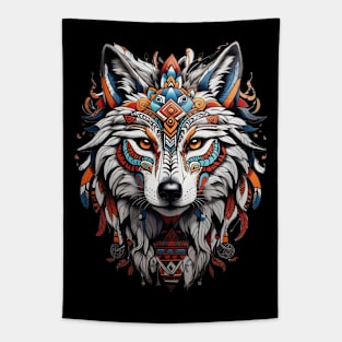 Tribal Wolf 1 Tapestry