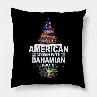 Christmas Tree  American Grown With Bahamian Roots - Gift for Bahamian From Bahamas Pillow