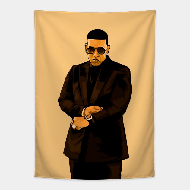 Daddy Yankee Tapestry by Paul Draw