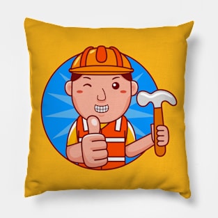 Builder Man Pillow