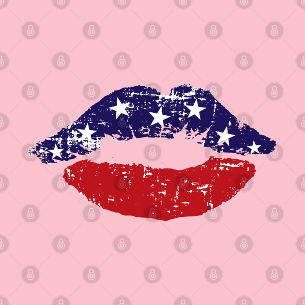 4TH OF JULY LIPS by MarkBlakeDesigns