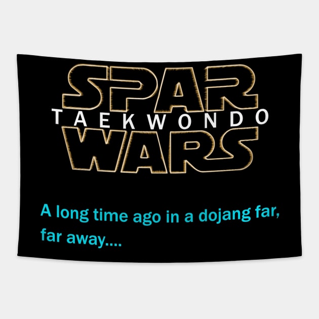 Spar Wars Taekwondo Dojang Mixed Martial Arts MMA Sparring Tapestry by ExplOregon